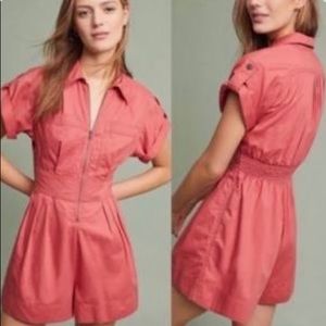 Anthropologie Coral Romper